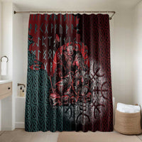 Viking Warrior Bathroom Set with Runes and Blood Battle Scene Norse Valor Tribute - Wonder Print Shop