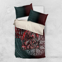 Viking Warrior Bedding Set with Runes and Blood Battle Scene Norse Valor Tribute - Wonder Print Shop