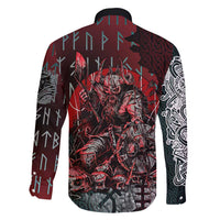 Viking Warrior Family Matching Tank Maxi Dress and Hawaiian Shirt with Runes and Blood Battle Scene Norse Valor Tribute - Wonder Print Shop
