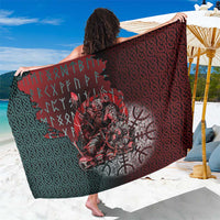 Viking Warrior Sarong with Runes and Blood Battle Scene Norse Valor Tribute - Wonder Print Shop