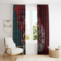 Viking Warrior Window Curtain with Runes and Blood Battle Scene Norse Valor Tribute - Wonder Print Shop