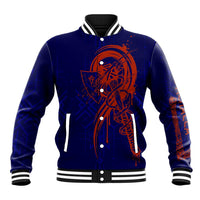 Valhalla Warrior Viking Baseball Jacket with Axes and Norse Symbols Norse Mythology Tribute - Wonder Print Shop