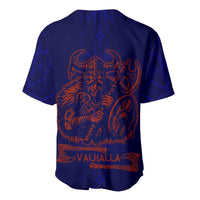 Valhalla Warrior Viking Baseball Jersey with Axes and Norse Symbols Norse Mythology Tribute - Wonder Print Shop