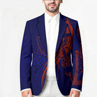 Valhalla Warrior Viking Blazer with Axes and Norse Symbols Norse Mythology Tribute - Wonder Print Shop