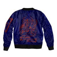 Valhalla Warrior Viking Bomber Jacket with Axes and Norse Symbols Norse Mythology Tribute - Wonder Print Shop
