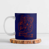 Valhalla Warrior Viking Ceramic Mug with Axes and Norse Symbols Norse Mythology Tribute - Wonder Print Shop