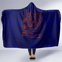 Valhalla Warrior Viking Hooded Blanket with Axes and Norse Symbols Norse Mythology Tribute - Wonder Print Shop