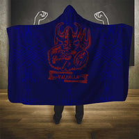 Valhalla Warrior Viking Hooded Blanket with Axes and Norse Symbols Norse Mythology Tribute - Wonder Print Shop