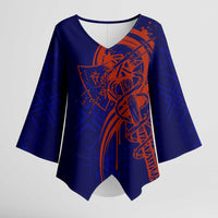 Valhalla Warrior Viking Kimono Sleeve Blouse with Axes and Norse Symbols Norse Mythology Tribute - Wonder Print Shop