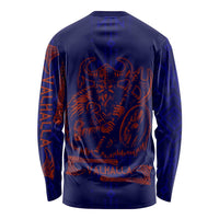 Valhalla Warrior Viking Long Sleeve Shirt with Axes and Norse Symbols Norse Mythology Tribute - Wonder Print Shop