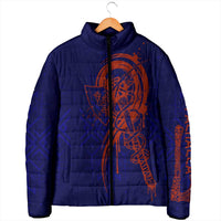 Valhalla Warrior Viking Padded Jacket with Axes and Norse Symbols Norse Mythology Tribute - Wonder Print Shop