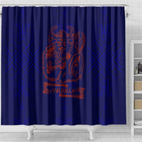 Valhalla Warrior Viking Shower Curtain with Axes and Norse Symbols Norse Mythology Tribute - Wonder Print Shop