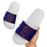 Valhalla Warrior Viking Slide Sandals with Axes and Norse Symbols Norse Mythology Tribute - Wonder Print Shop