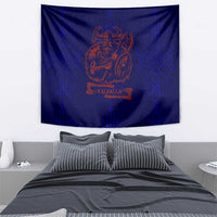 Valhalla Warrior Viking Tapestry with Axes and Norse Symbols Norse Mythology Tribute - Wonder Print Shop