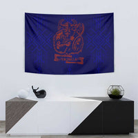 Valhalla Warrior Viking Tapestry with Axes and Norse Symbols Norse Mythology Tribute - Wonder Print Shop