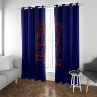 Valhalla Warrior Viking Window Curtain with Axes and Norse Symbols Norse Mythology Tribute - Wonder Print Shop