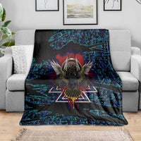 Odin Raven Viking Blanket with Valknut and Runes Norse Mythology and Magic Tribute - Wonder Print Shop