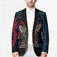 Odin Raven Viking Blazer with Valknut and Runes Norse Mythology and Magic Tribute - Wonder Print Shop