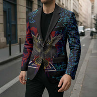 Odin Raven Viking Blazer with Valknut and Runes Norse Mythology and Magic Tribute - Wonder Print Shop