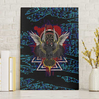Odin Raven Viking Canvas Wall Art with Valknut and Runes Norse Mythology and Magic Tribute - Wonder Print Shop