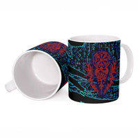 Odin Raven Viking Ceramic Mug with Valknut and Runes Norse Mythology and Magic Tribute - Wonder Print Shop