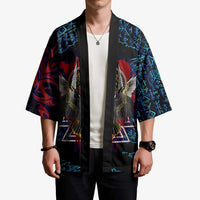 Odin Raven Viking Kimono with Valknut and Runes Norse Mythology and Magic Tribute - Wonder Print Shop