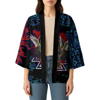 Odin Raven Viking Kimono with Valknut and Runes Norse Mythology and Magic Tribute - Wonder Print Shop