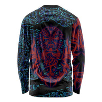 Odin Raven Viking Long Sleeve Shirt with Valknut and Runes Norse Mythology and Magic Tribute - Wonder Print Shop