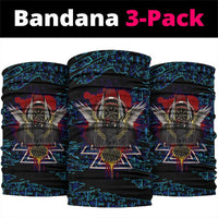 Odin Raven Viking Neck Gaiter with Valknut and Runes Norse Mythology and Magic Tribute - Wonder Print Shop