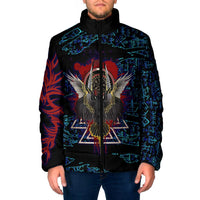 Odin Raven Viking Padded Jacket with Valknut and Runes Norse Mythology and Magic Tribute - Wonder Print Shop