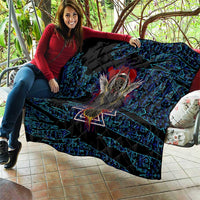 Odin Raven Viking Quilt with Valknut and Runes Norse Mythology and Magic Tribute - Wonder Print Shop