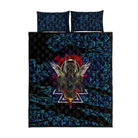 Odin Raven Viking Quilt Bed Set with Valknut and Runes Norse Mythology and Magic Tribute - Wonder Print Shop