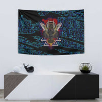Odin Raven Viking Tapestry with Valknut and Runes Norse Mythology and Magic Tribute - Wonder Print Shop