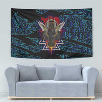 Odin Raven Viking Tapestry with Valknut and Runes Norse Mythology and Magic Tribute - Wonder Print Shop