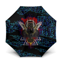 Odin Raven Viking Umbrella with Valknut and Runes Norse Mythology and Magic Tribute - Wonder Print Shop