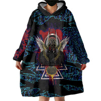 Odin Raven Viking Wearable Blanket Hoodie with Valknut and Runes Norse Mythology and Magic Tribute - Wonder Print Shop
