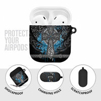 Thor Hammer Viking AirPods Case with Celtic Knots and Blue Splatter Norse Heritage Tribute - Wonder Print Shop