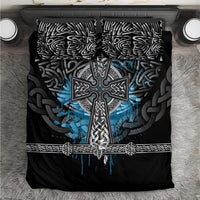 Thor Hammer Viking Bedding Set with Celtic Knots and Blue Splatter Norse Heritage Tribute - Wonder Print Shop