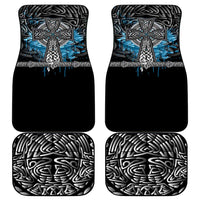 Thor Hammer Viking Car Mats with Celtic Knots and Blue Splatter Norse Heritage Tribute - Wonder Print Shop