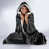 Thor Hammer Viking Hooded Blanket with Celtic Knots and Blue Splatter Norse Heritage Tribute - Wonder Print Shop