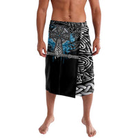 Thor Hammer Viking Lavalava with Celtic Knots and Blue Splatter Norse Heritage Tribute - Wonder Print Shop