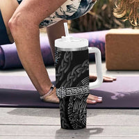 Thor Hammer Viking Tumbler With Handle with Celtic Knots and Blue Splatter Norse Heritage Tribute - Wonder Print Shop