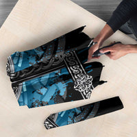 Thor Hammer Viking Umbrella with Celtic Knots and Blue Splatter Norse Heritage Tribute - Wonder Print Shop