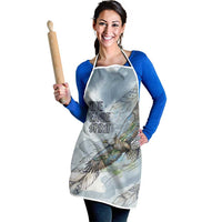 The Eagle Spirit Native American Apron Soaring Bald Eagle and Tribal Feathers Watercolor Sky - Wonder Print Shop
