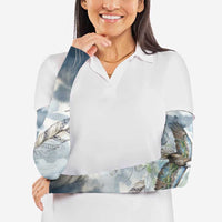 The Eagle Spirit Native American Arm Sleeves Soaring Bald Eagle and Tribal Feathers Watercolor Sky - Wonder Print Shop