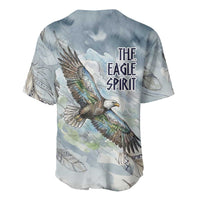 The Eagle Spirit Native American Baseball Jersey Soaring Bald Eagle and Tribal Feathers Watercolor Sky - Wonder Print Shop