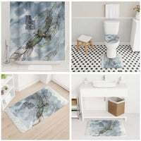 The Eagle Spirit Native American Bathroom Set Soaring Bald Eagle and Tribal Feathers Watercolor Sky - Wonder Print Shop