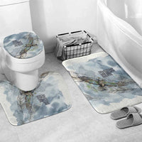 The Eagle Spirit Native American Bathroom Set Soaring Bald Eagle and Tribal Feathers Watercolor Sky - Wonder Print Shop