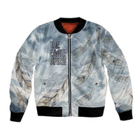 The Eagle Spirit Native American Bomber Jacket Soaring Bald Eagle and Tribal Feathers Watercolor Sky - Wonder Print Shop
