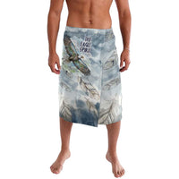 The Eagle Spirit Native American Lavalava Soaring Bald Eagle and Tribal Feathers Watercolor Sky - Wonder Print Shop